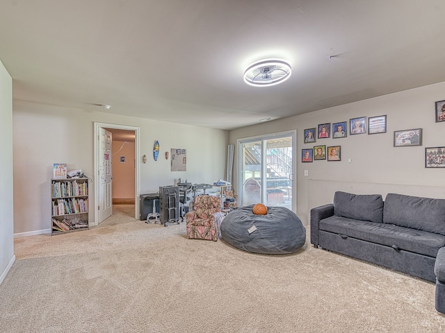 159 St Clair Cir, Brooklyn, MI 49230 - living area featuring baseboards and carpet flooring