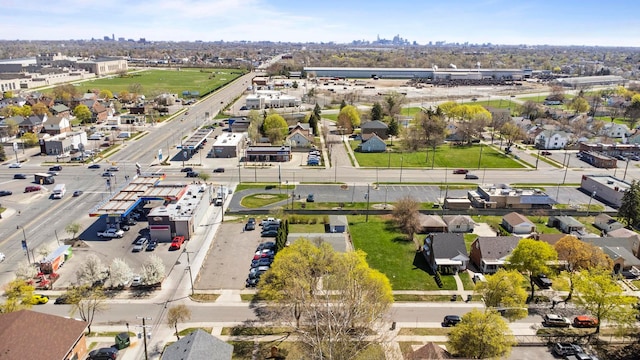 bird's eye view with a residential view