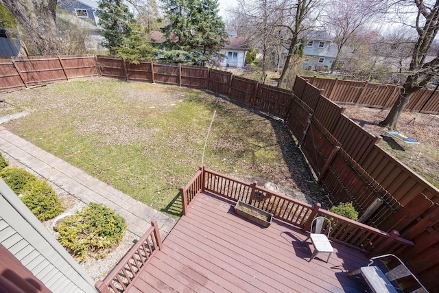 2015 Rugby Ct, Ann Arbor, MI 48103 - view of yard featuring a wooden deck and a residential view