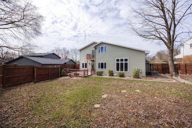 2015 Rugby Ct, Ann Arbor, MI 48103 - rear view of house featuring a deck and a balcony