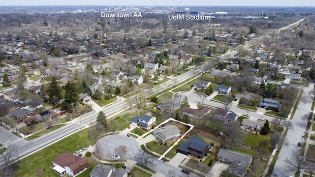 2015 Rugby Ct, Ann Arbor, MI 48103 - aerial view of property and surrounding area featuring nearby suburban area