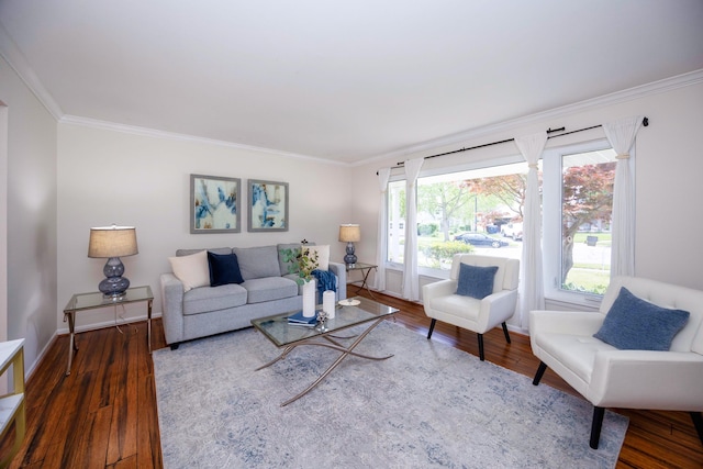 2015 Rugby Ct, Ann Arbor, MI 48103 - living area with crown molding, wood finished floors, and baseboards