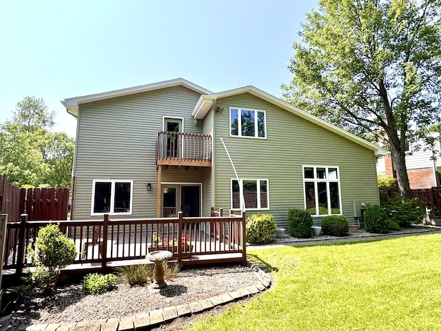 2015 Rugby Ct, Ann Arbor, MI 48103 - rear view of property with a balcony and a deck