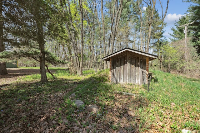 2050 Rowe Rd, Milford, MI 48380 - view of shed with a forest view