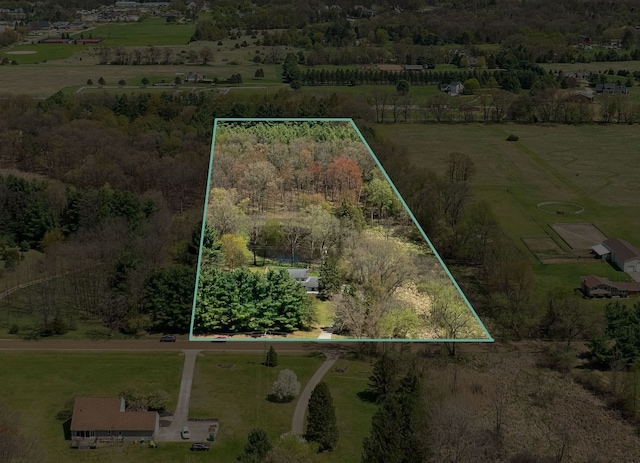 2050 Rowe Rd, Milford, MI 48380 - bird's eye view with a rural view