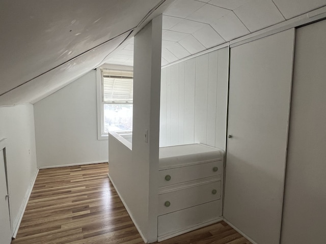 26741 Dartmouth St, Madison Heights, MI 48071 - bonus room featuring vaulted ceiling, wood finished floors, and baseboards