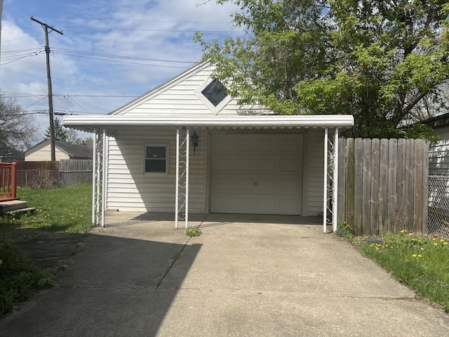 26741 Dartmouth St, Madison Heights, MI 48071 - garage with concrete driveway
