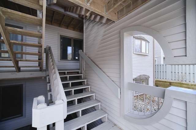 view of stairway