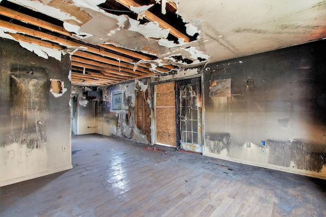 202 Poplar St, Three Oaks, MI 49128 - unfinished basement featuring hardwood / wood-style flooring
