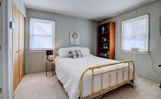 2103 Island Dr, Wayland, MI 49348 - carpeted bedroom with a closet and multiple windows