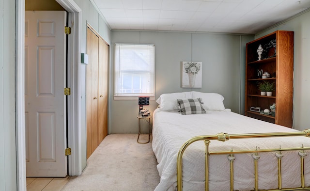 2103 Island Dr, Wayland, MI 49348 - bedroom featuring a closet and light carpet