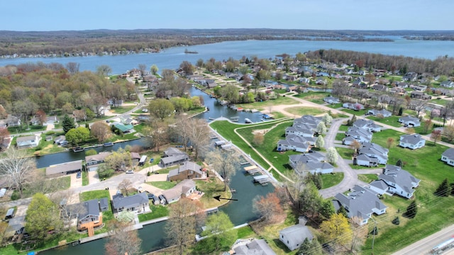 2103 Island Dr, Wayland, MI 49348 - bird's eye view featuring a water view and a residential view
