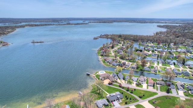 2103 Island Dr, Wayland, MI 49348 - birds eye view of property featuring a water view and a residential view