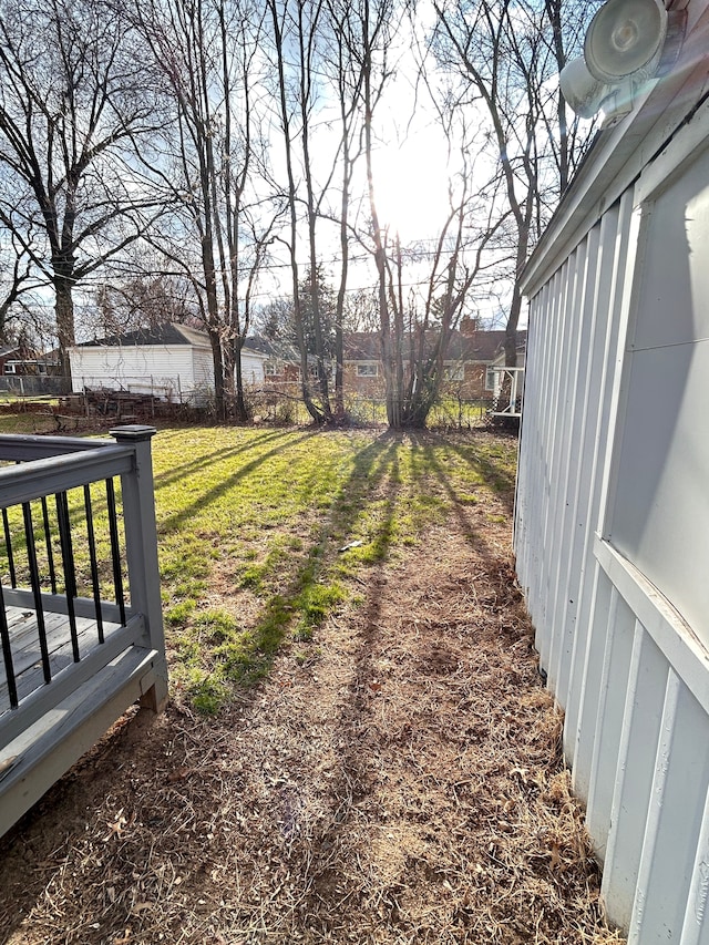 13973 Brady, Redford, MI 48239 - view of grassy yard with a deck
