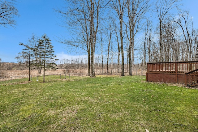 2569 Ridgewood Trl, Berrien Springs, MI 49103 - view of yard featuring a wooden deck