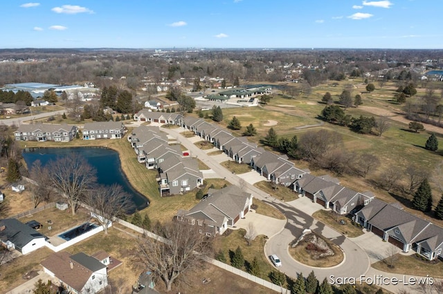 6501 Andres Xing Unit 14, Grandville, MI 49418 - drone / aerial view with a residential view and a water view