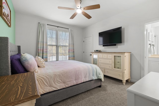 2693 Sanctuary Dr, Stevensville, MI 49127 - bedroom with carpet and ceiling fan