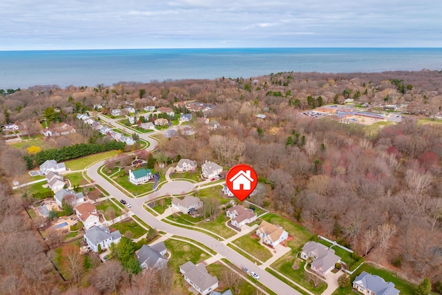 2693 Sanctuary Dr, Stevensville, MI 49127 - birds eye view of property featuring a water view and a residential view