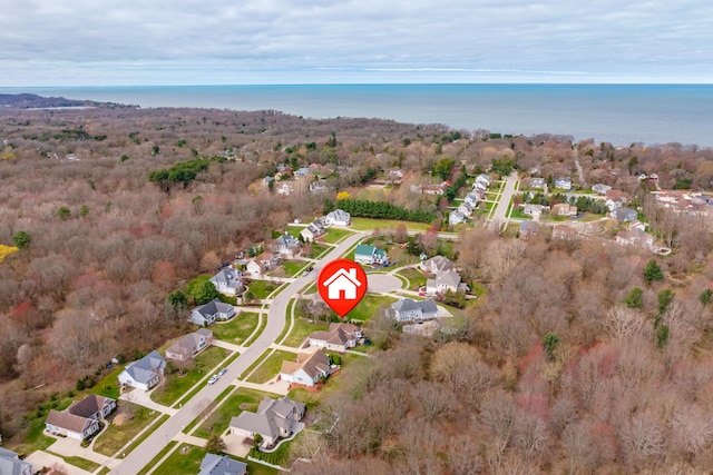2693 Sanctuary Dr, Stevensville, MI 49127 - aerial view featuring a residential view and a water view