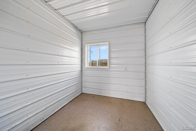 view of spare room