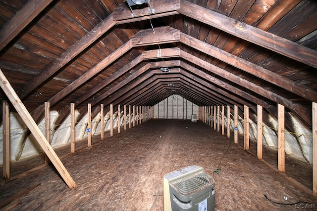 view of attic