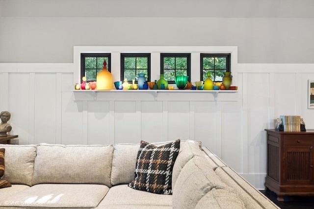 16191 4th Ln, Union Pier, MI 49129 - living area with a decorative wall and a wainscoted wall