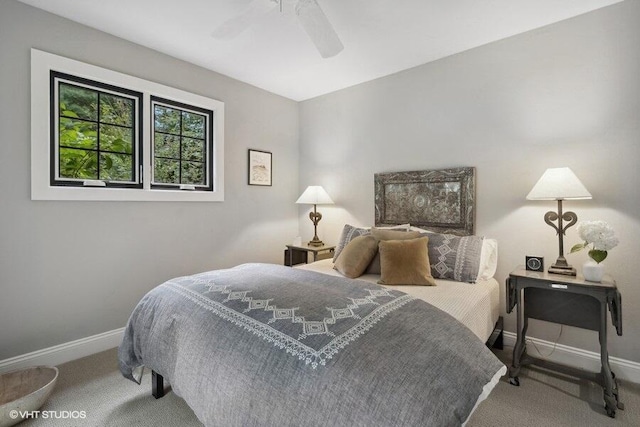 16191 4th Ln, Union Pier, MI 49129 - carpeted bedroom featuring a ceiling fan and baseboards