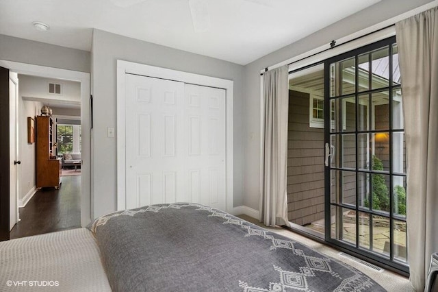 16191 4th Ln, Union Pier, MI 49129 - bedroom featuring baseboards, visible vents, and a closet