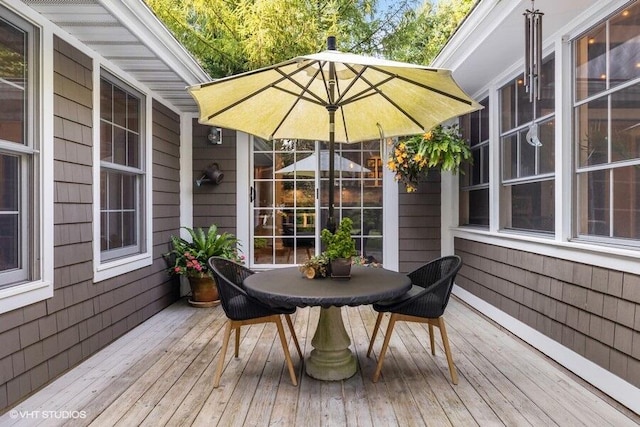 16191 4th Ln, Union Pier, MI 49129 - wooden deck with outdoor dining area