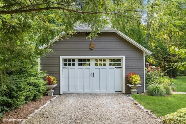 16191 4th Ln, Union Pier, MI 49129 - detached garage with gravel driveway