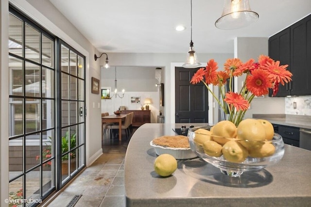 16191 4th Ln, Union Pier, MI 49129 - interior space featuring recessed lighting and a notable chandelier