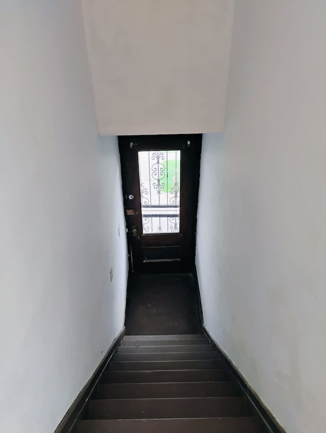 5815 Cadillac Ave, Detroit, MI 48213 - stairs featuring wood finished floors