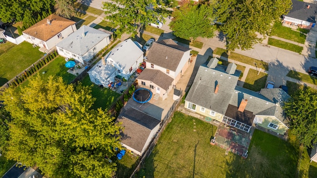 drone / aerial view with a residential view
