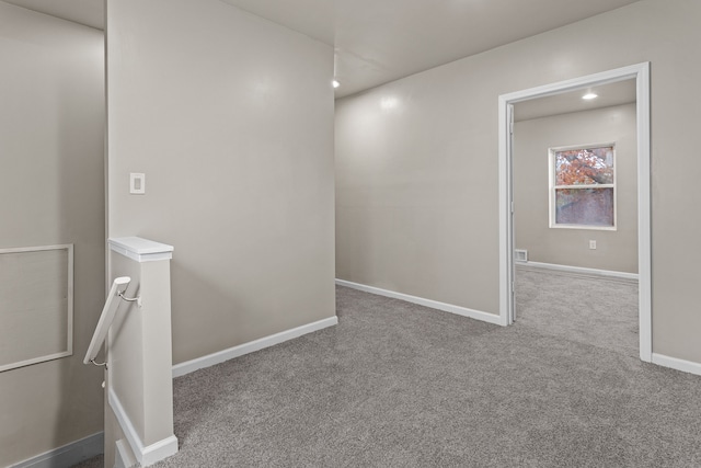 interior space with visible vents, baseboards, and recessed lighting