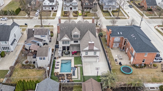 457 Catalpa Dr, Birmingham, MI 48009 - aerial view of residential area