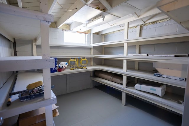view of storage area