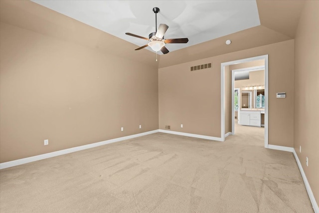 48491 Inveraray Rd, Canton, MI 48188 - unfurnished room with ceiling fan, light carpet, and baseboards