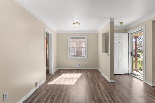 26488 Stollman Dr, Inkster, MI 48141 - interior space featuring baseboards and dark wood-style floors