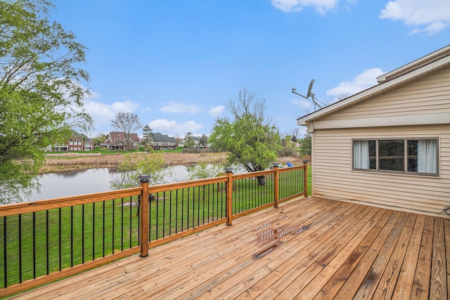 92 Brookfield Dr, Oxford, MI 48371 - wooden terrace featuring a water view and a yard