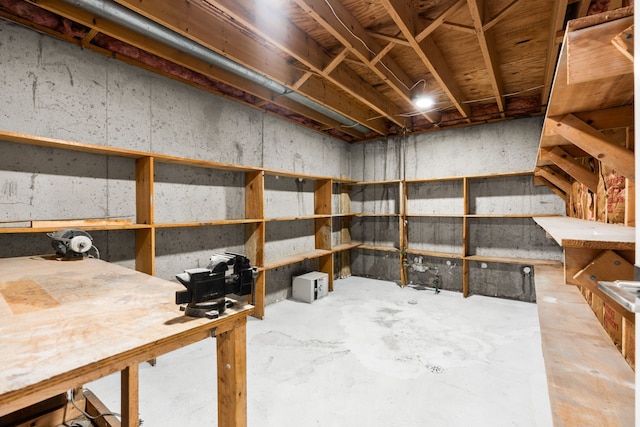 view of storage area