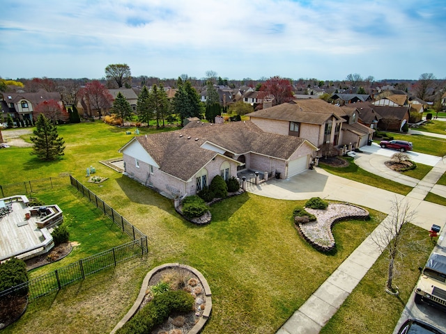 birds eye view of property featuring a residential view