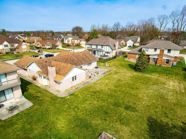 bird's eye view featuring a residential view