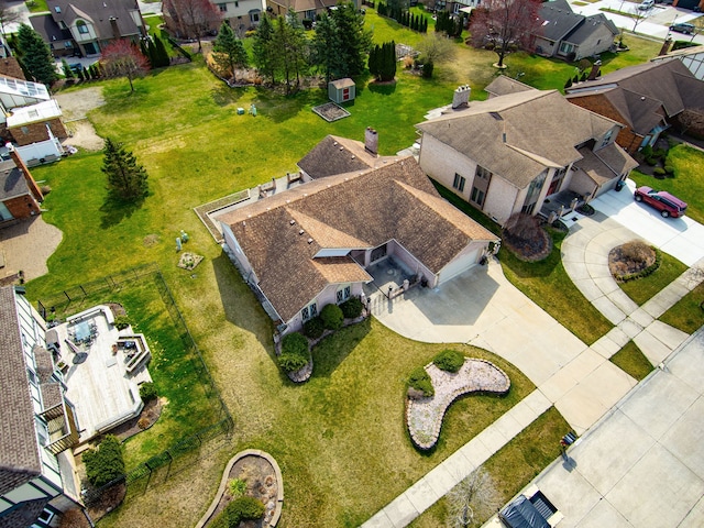 drone / aerial view featuring a residential view