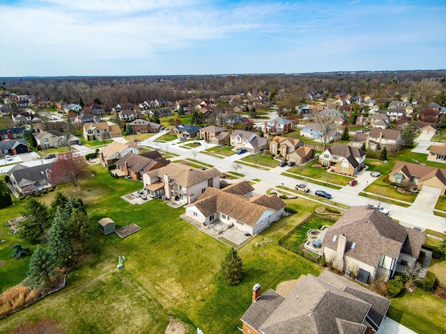 bird's eye view featuring a residential view