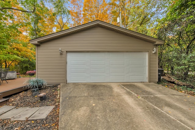 19737 Clement Rd, Northville, MI 48167 - detached garage featuring concrete driveway