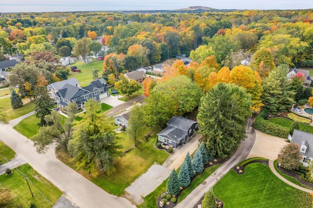 19737 Clement Rd, Northville, MI 48167 - aerial perspective of suburban area featuring a forest