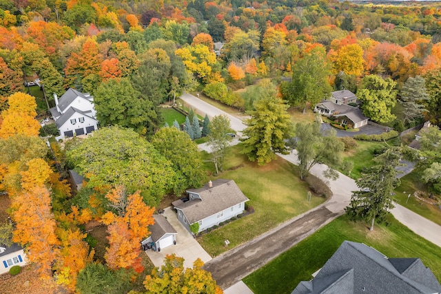 19737 Clement Rd, Northville, MI 48167 - aerial perspective of suburban area featuring a forest