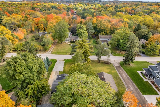 19737 Clement Rd, Northville, MI 48167 - aerial perspective of suburban area with a forest