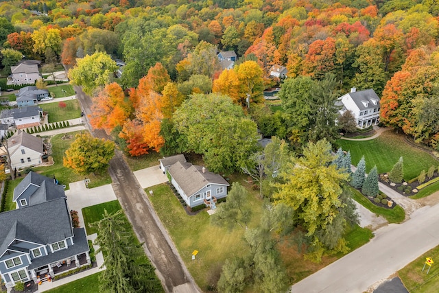 19737 Clement Rd, Northville, MI 48167 - aerial view of residential area with a heavily wooded area