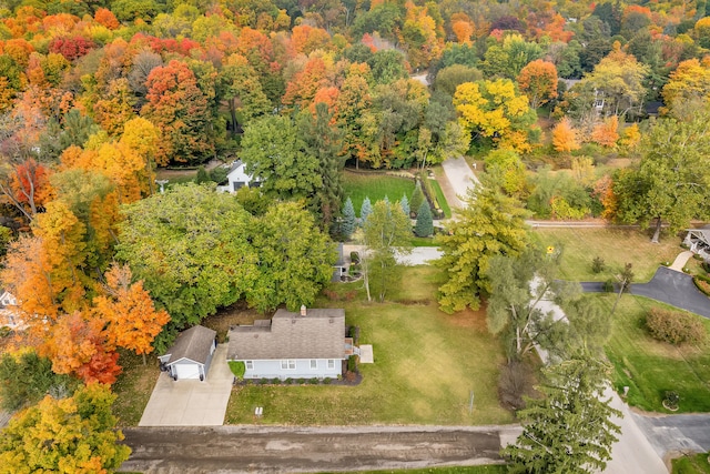19737 Clement Rd, Northville, MI 48167 - aerial view of a heavily wooded area
